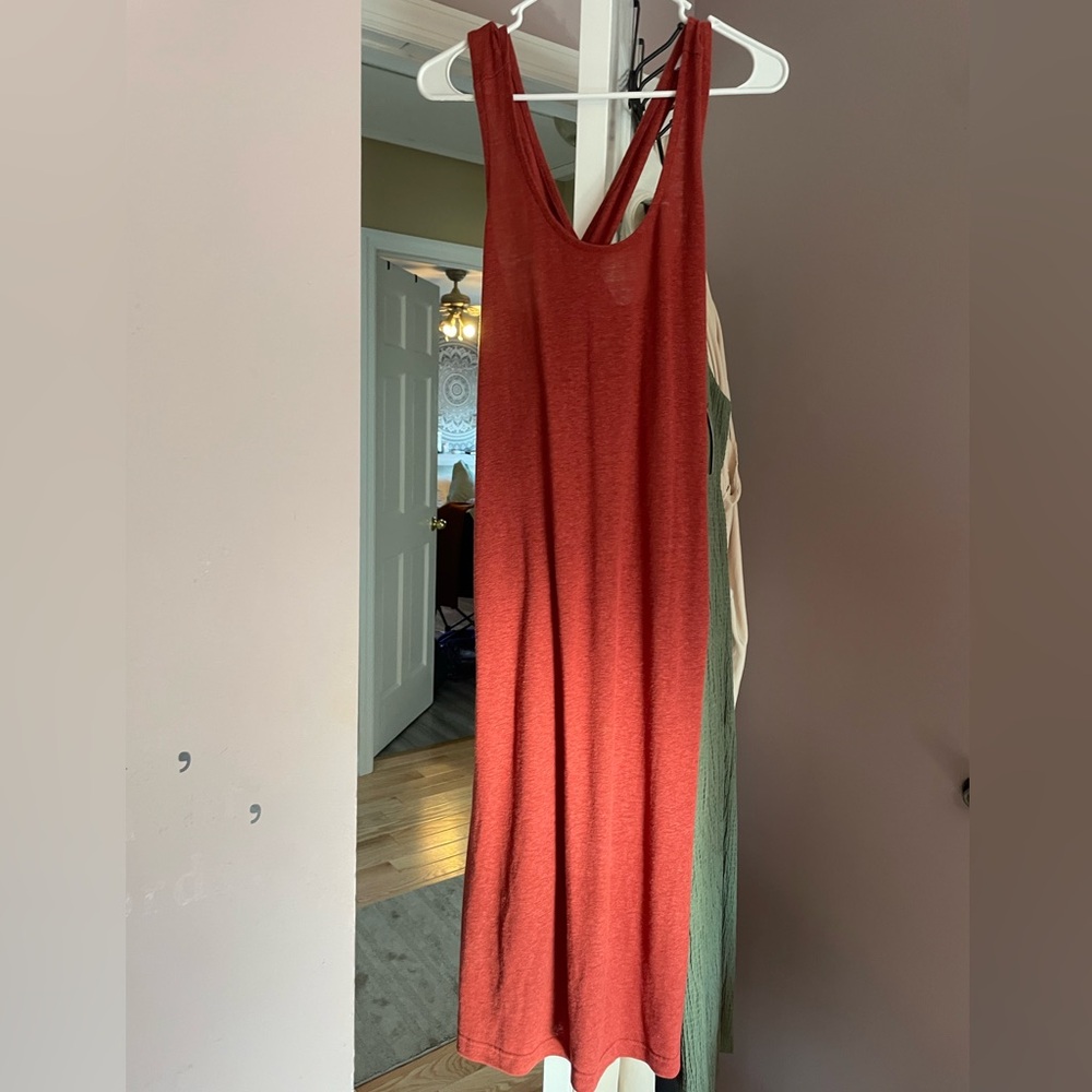 Knit cross back maxi dress